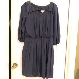 Jessica Simpson navy pleated dress
